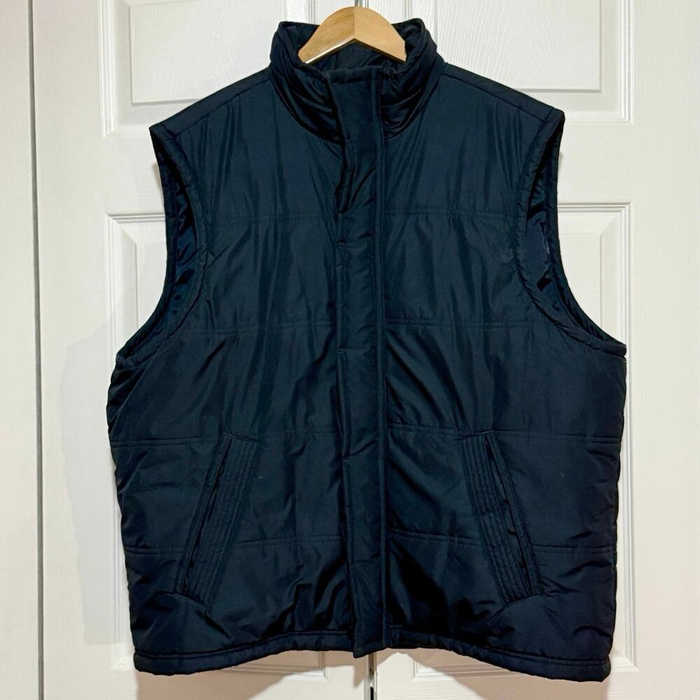 Sonoma Life + Style Men’s XL Navy Blue Insulated Puffer Vest Zip Button Front
